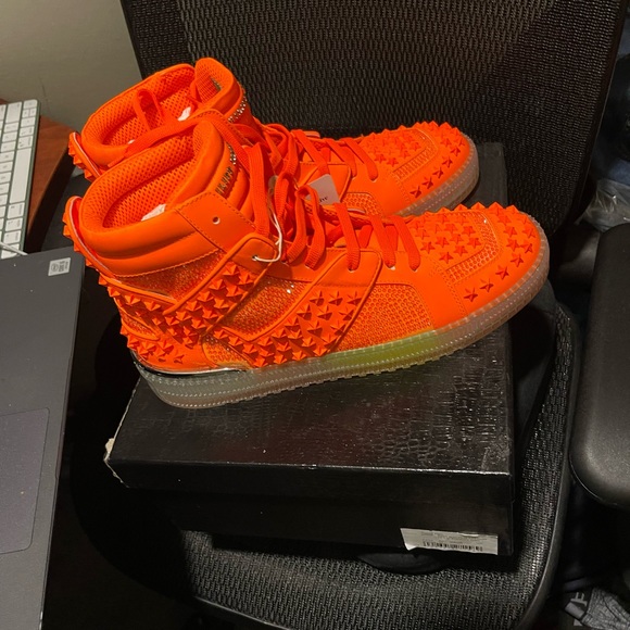 Philipp Plein Other - Philipp Plein Crystal leather hightop sneakers